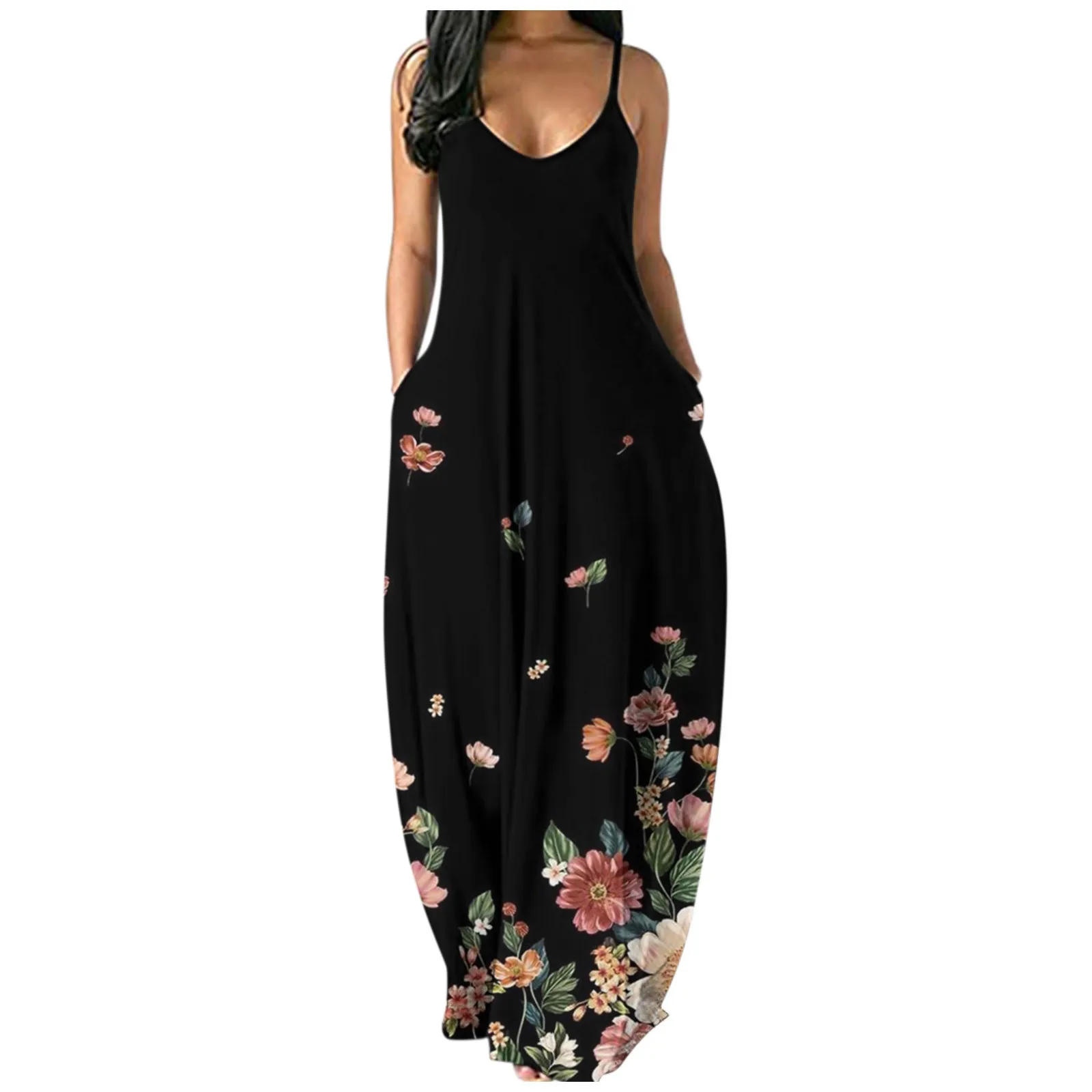 Summer Women's Maxi Dress Fashion O-neck Flower Print Sleeveless Plus Size Pullover Long Dress Ladies Spaghetti Strap Dresses#35
Summer Women's Maxi Dress Fashion O-neck Flower Print Sleeveless Plus Size Pullover Long Dress Ladies Spaghetti Strap Dresses#35