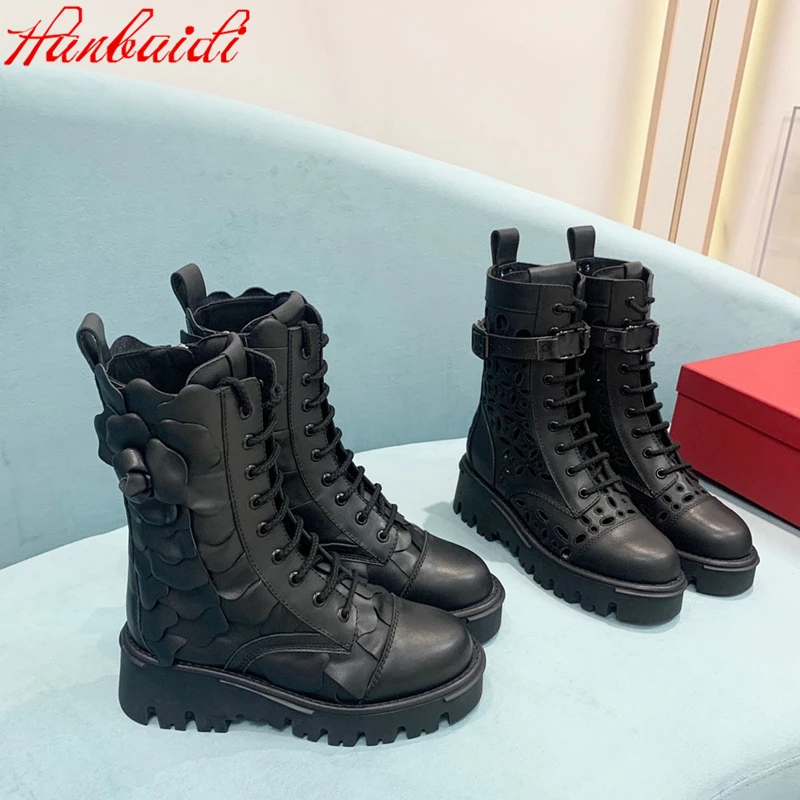 Applique Black Genuine Lether Women Martin Boots Fashon Platform Wedges Women Short Boots Autumn Winter Women Combat Boots 2022
Applique Black Genuine Lether Women Martin Boots Fashon Platform Wedges Women Short Boots Autumn Winter Women Combat Boots 2022