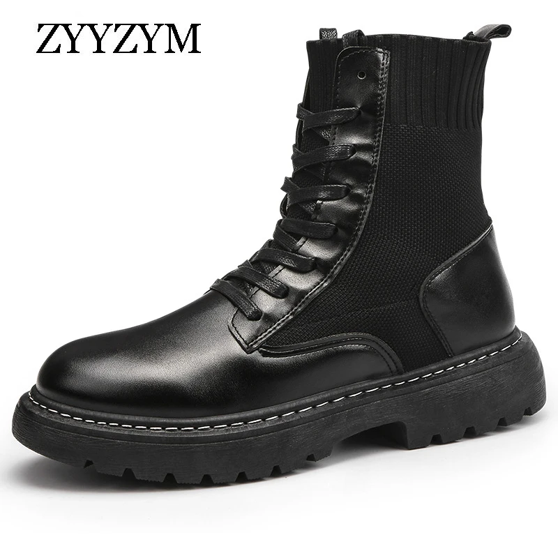 ZYYZYM Men Boots Leather Autumn Winter Plush Keep Warm Thick Composite Casual Shoes Black Designer Sewing Socks Boots Men
ZYYZYM Men Boots Leather Autumn Winter Plush Keep Warm Thick Composite Casual Shoes Black Designer Sewing Socks Boots Men