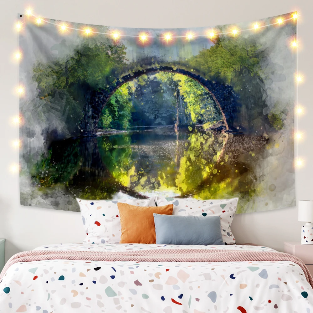 Natural Landscape Tapestry Forest Stone Bridge Scenery Wall Hanging Bedroom Dorm Fashion Art Decoration Picnic Beach Mat
Natural Landscape Tapestry Forest Stone Bridge Scenery Wall Hanging Bedroom Dorm Fashion Art Decoration Picnic Beach Mat