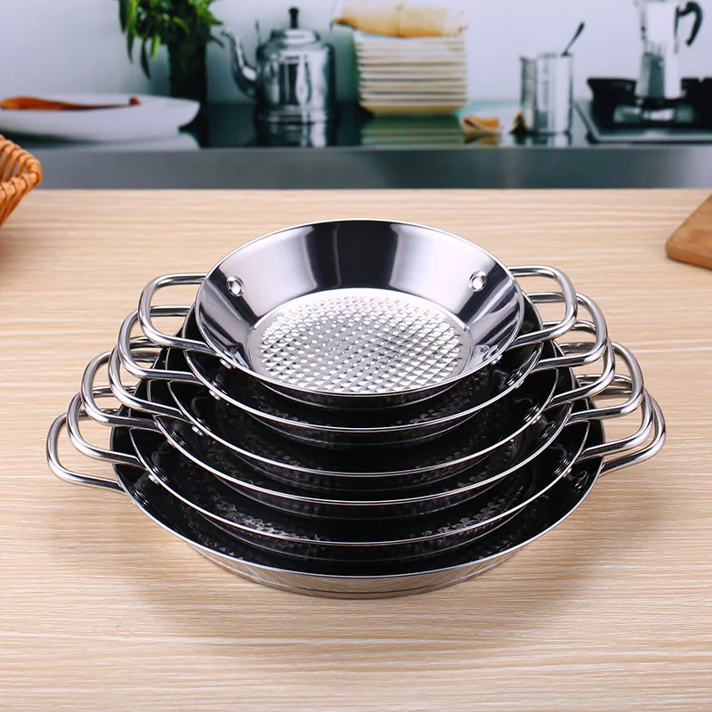 Stainless steel frying pan Spanish seafood rice pie steak pot lobster non stick stew risotto omelet pan crepe jam cookware
Stainless steel frying pan Spanish seafood rice pie steak pot lobster non stick stew risotto omelet pan crepe jam cookware