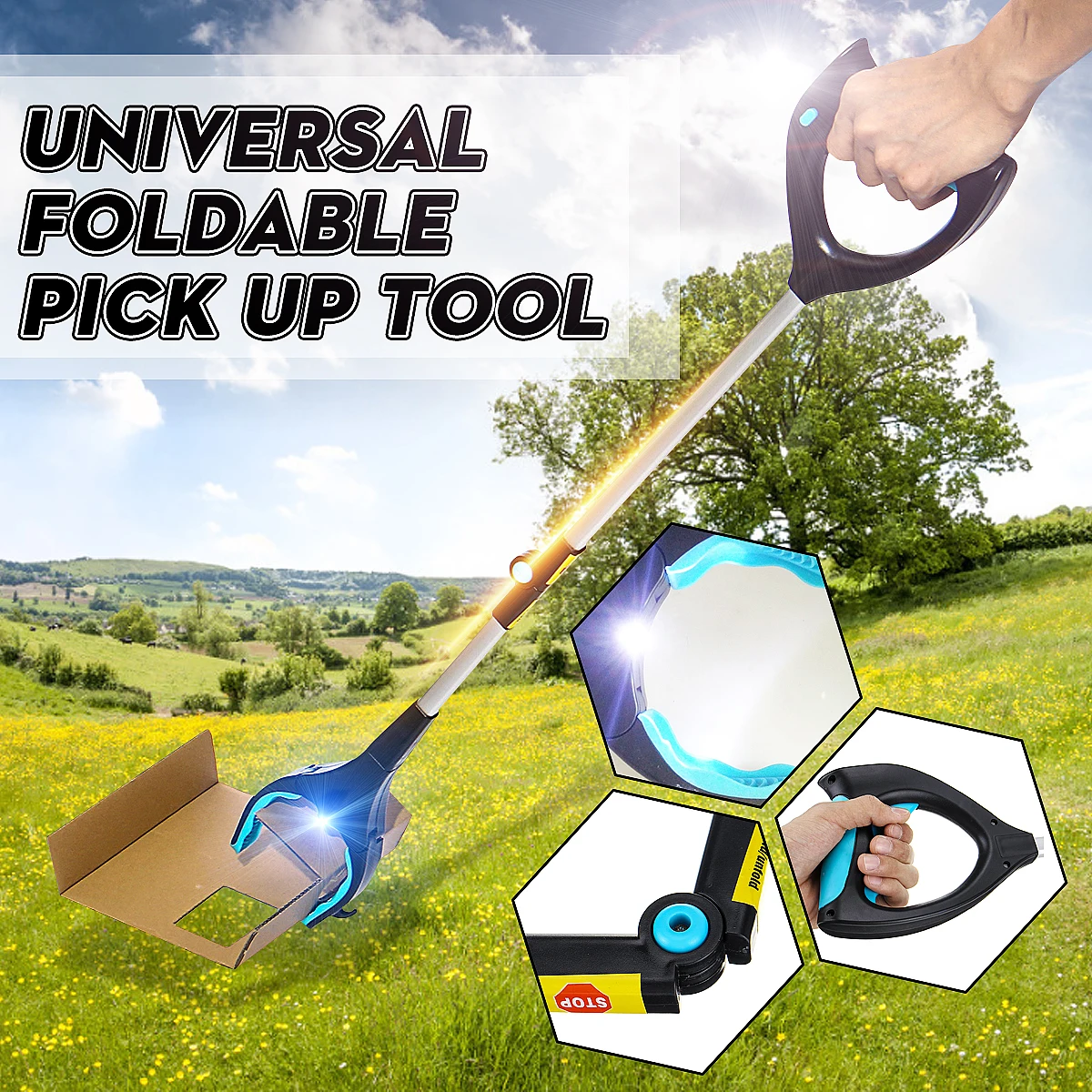 83CM LED Pick Up Grabber Garbage Clip Pickup Device Sanitation Tools Rubbish Pickup Foldable Clamp Suction Cup Claw Hand Plier
83CM LED Pick Up Grabber Garbage Clip Pickup Device Sanitation Tools Rubbish Pickup Foldable Clamp Suction Cup Claw Hand Plier