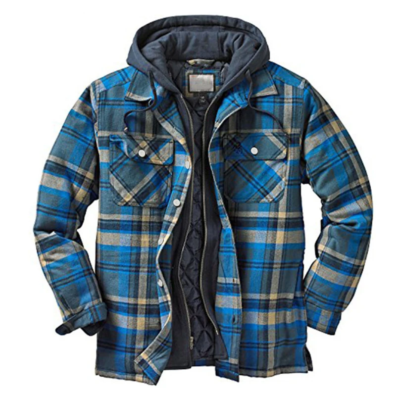 Куртка мужская зимняя, ветрозащитная, с капюшоном, в клетку
Куртка мужская зимняя, ветрозащитная, с капюшоном, в клетку
