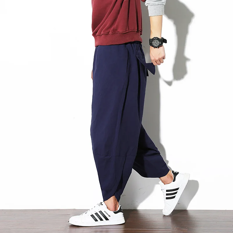 Chinese style large size loose Harem Pants 2021 men's new cotton linen pants men's personalized crotch pants
Chinese style large size loose Harem Pants 2021 men's new cotton linen pants men's personalized crotch pants