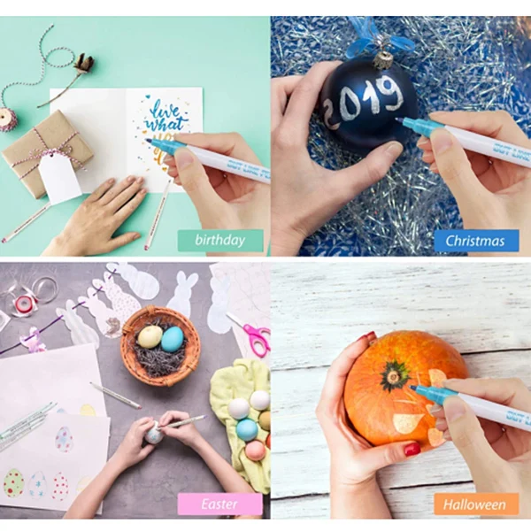 8 Colors/Set Gift Card Writing Drawing Pens Double Line Outline Pen Stationery QJY99
8 Colors/Set Gift Card Writing Drawing Pens Double Line Outline Pen Stationery QJY99