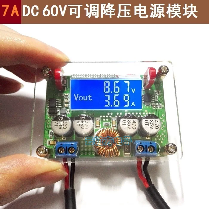 7A DC 60V Adjustable Step-down and Voltage Stabilizing CNC Power Supply Module LCD Voltmeter Dual Display
7A DC 60V Adjustable Step-down and Voltage Stabilizing CNC Power Supply Module LCD Voltmeter Dual Display