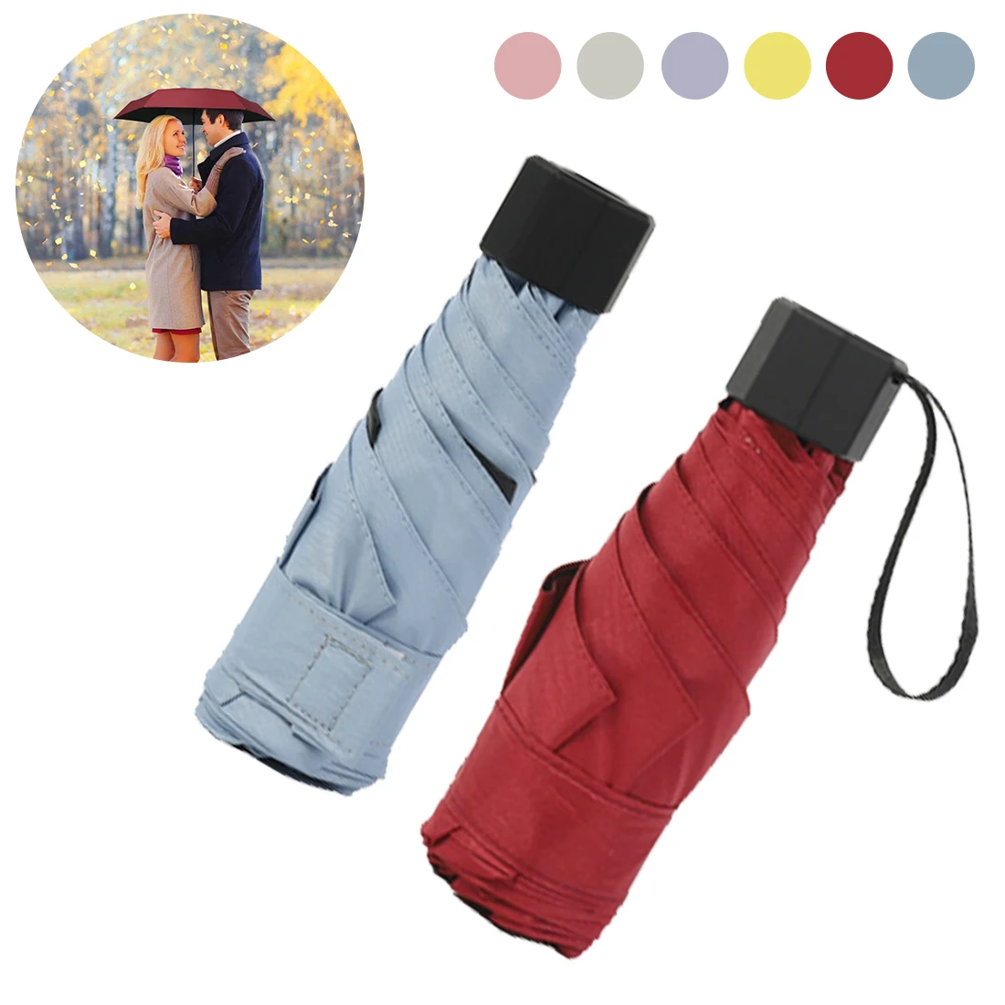Mini Fashion Folding Umbrella Rain Women Gift Men Mini Pocket Parasol Girls Anti-UV Waterproof Portable Travel Umbrellas
Mini Fashion Folding Umbrella Rain Women Gift Men Mini Pocket Parasol Girls Anti-UV Waterproof Portable Travel Umbrellas