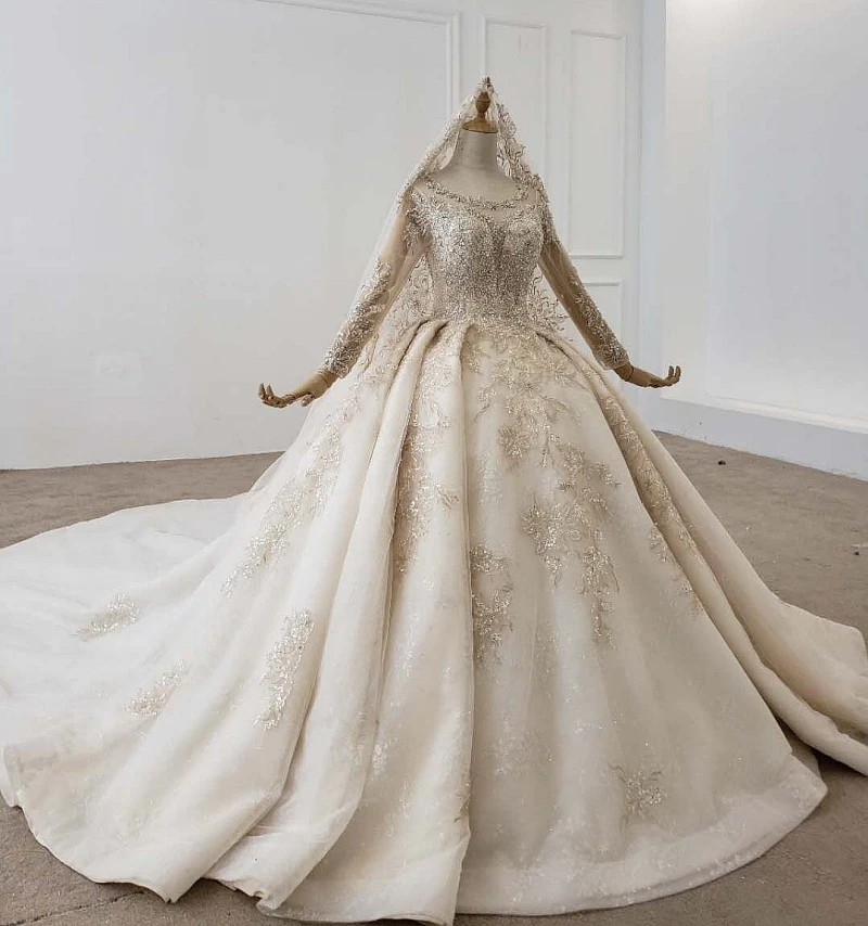 Vestido De Noiva Sparkle Wedding Dresses 2020 Ball Gown Long Sleeve Plus Size Princess Bridal Gowns for Women Robe De Mariee
Vestido De Noiva Sparkle Wedding Dresses 2020 Ball Gown Long Sleeve Plus Size Princess Bridal Gowns for Women Robe De Mariee