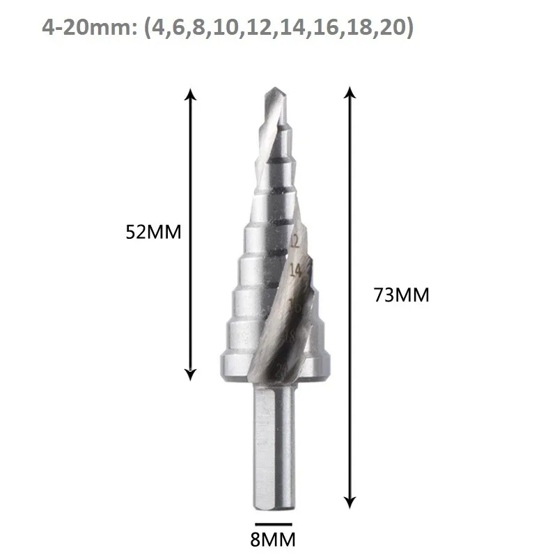 Dreanique Step Drill Bit And Dill Bit Set 4-12 4-20 4-32 HSS 4241 Drilling Power Tools For Metal Wood Hole Cutter Cone Drill
Dreanique Step Drill Bit And Dill Bit Set 4-12 4-20 4-32 HSS 4241 Drilling Power Tools For Metal Wood Hole Cutter Cone Drill