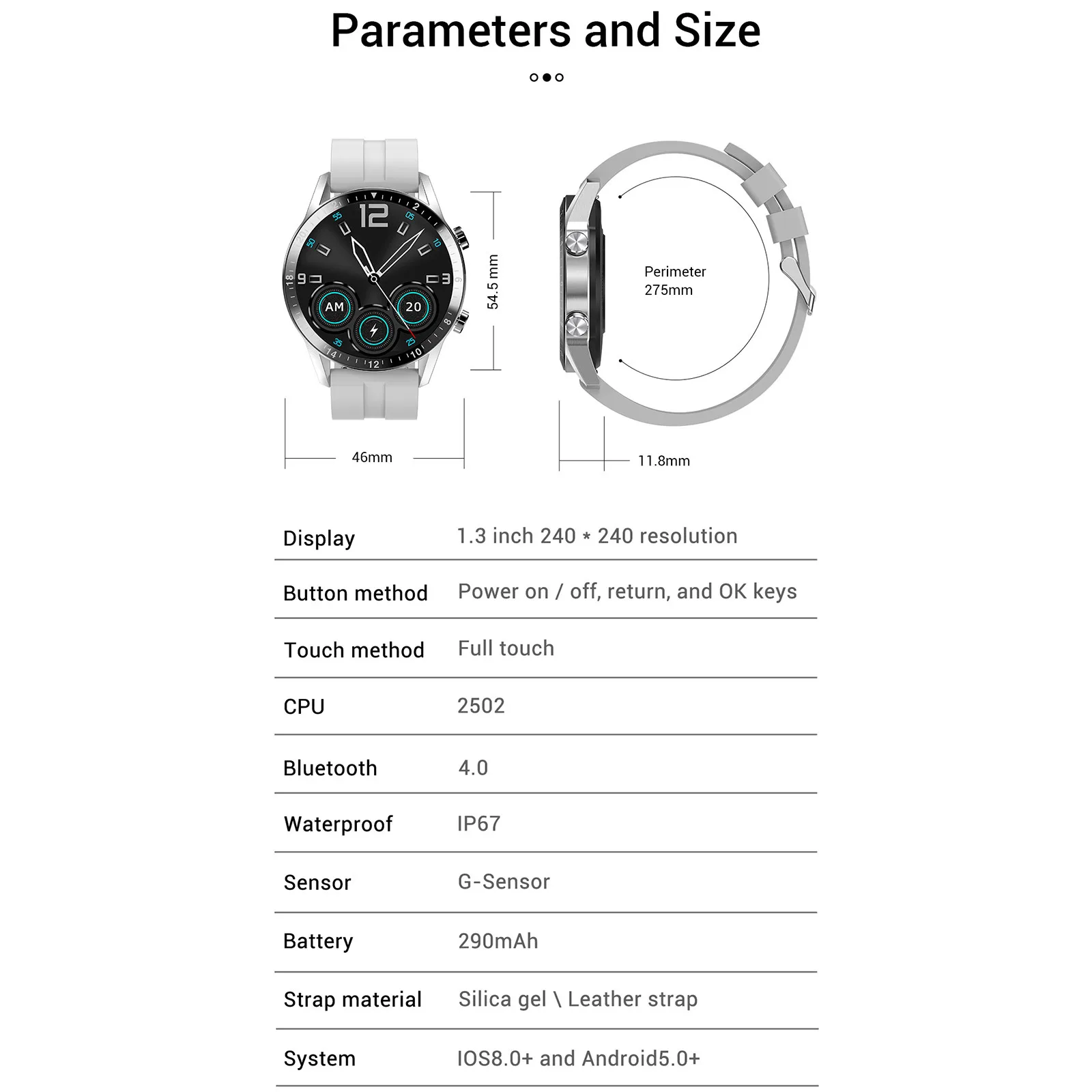 G30 Smart Watch Bluetooth Call IP67 Waterproof Health Monitoring Smartwatch Heart Rate And Blood Pressure Monitoring Gifts
G30 Smart Watch Bluetooth Call IP67 Waterproof Health Monitoring Smartwatch Heart Rate And Blood Pressure Monitoring Gifts