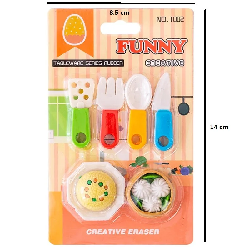 6pcs Knife fork food gourmet eraser Kawaii Rubber Erasers for Kids Gift Student stationery
6pcs Knife fork food gourmet eraser Kawaii Rubber Erasers for Kids Gift Student stationery