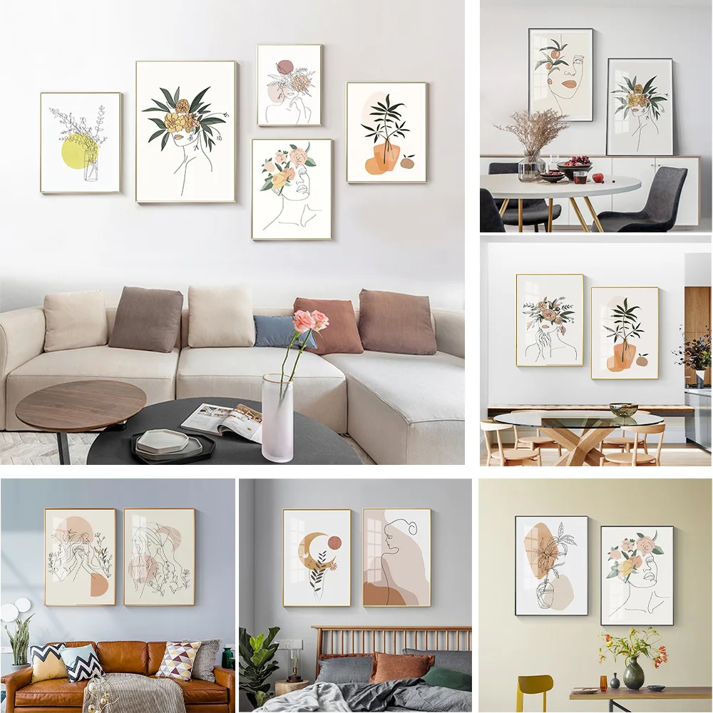 Abstract Vintage Poster and Prints Canvas Art Flower Line Painting Morandi Color Wall Art Decorative Picture Home Living Room
Abstract Vintage Poster and Prints Canvas Art Flower Line Painting Morandi Color Wall Art Decorative Picture Home Living Room
