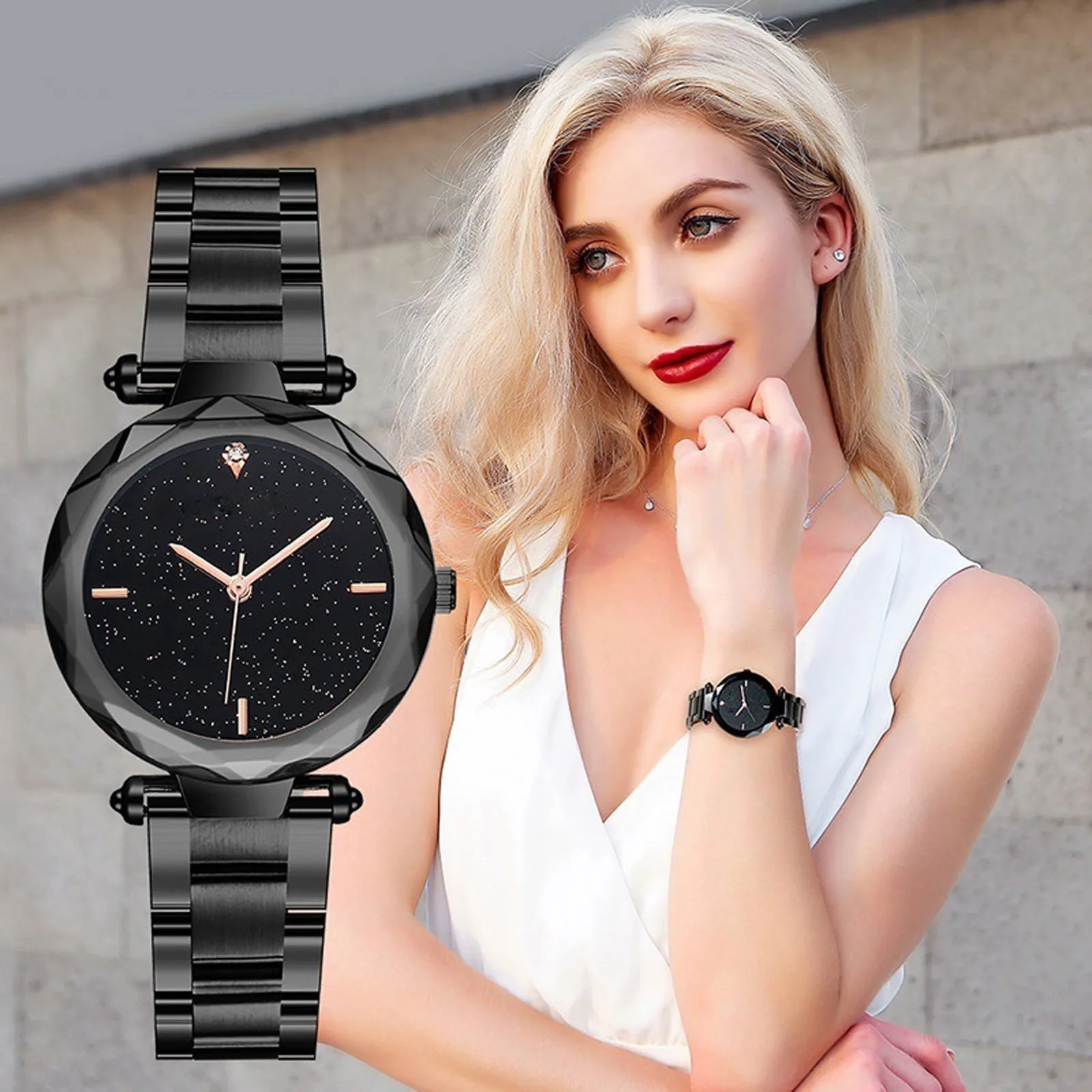 Lady Women Watch Mesh Band Stainless Steel Analog Quartz Wristwatch Minimalist Dress Reloj Mujer Ladies Luxury Starry Sky Clock
Lady Women Watch Mesh Band Stainless Steel Analog Quartz Wristwatch Minimalist Dress Reloj Mujer Ladies Luxury Starry Sky Clock