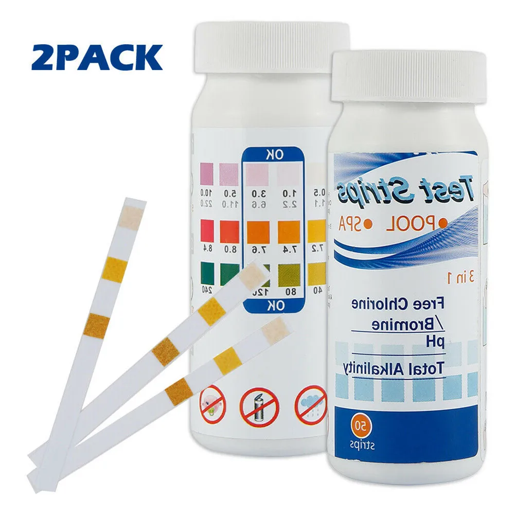 PH Tester Paper Test Strips SPA Strips Test 2Bottle 50pcs/bottle Chlorine Hot Tub
PH Tester Paper Test Strips SPA Strips Test 2Bottle 50pcs/bottle Chlorine Hot Tub