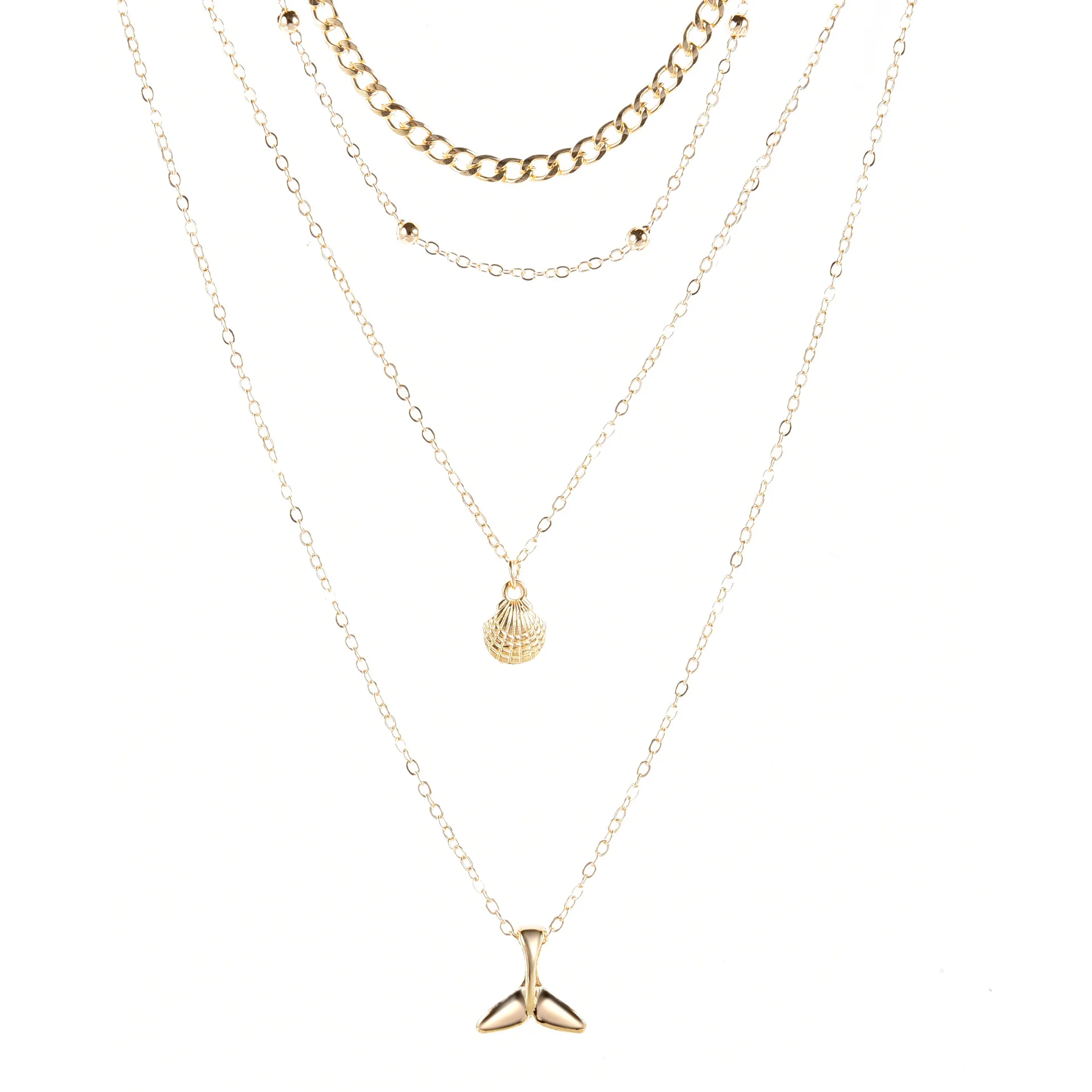 Tenande New Arrived Long Statement Alloy Shell Fish Tail Clavicle Chain Necklaces for Women Gold Silver Color Multi Layer Gifts
Tenande New Arrived Long Statement Alloy Shell Fish Tail Clavicle Chain Necklaces for Women Gold Silver Color Multi Layer Gifts