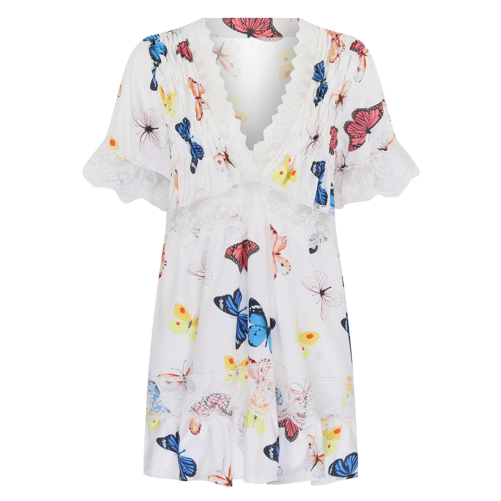 Sexy Lace Ruffles Short Dress Women Floral Print V-Neck Evening Party Dresses Sundress Fashion Beach Swing Dress Female Vestidos
Sexy Lace Ruffles Short Dress Women Floral Print V-Neck Evening Party Dresses Sundress Fashion Beach Swing Dress Female Vestidos