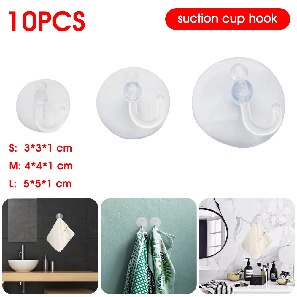 10Pcs Wall Hook Reusable Suction Cup Coat Hook Wall Mounted Multifunction Hook for Kitchen Bathroom Shower Office
10Pcs Wall Hook Reusable Suction Cup Coat Hook Wall Mounted Multifunction Hook for Kitchen Bathroom Shower Office