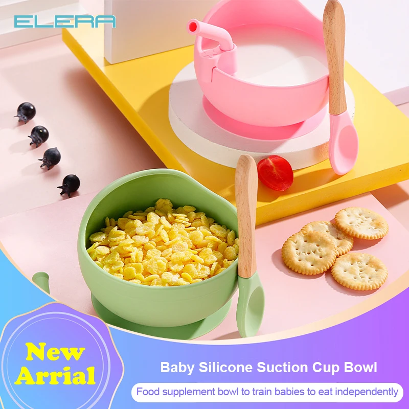 Baby Fooding Supplement Silicone Bowl Spoon Independent Eating Training Suction Cup Bowl Drop Resistance Suit 8 colors
Baby Fooding Supplement Silicone Bowl Spoon Independent Eating Training Suction Cup Bowl Drop Resistance Suit 8 colors