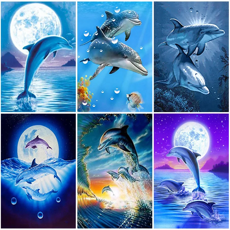 5D DIY Diamond Painting Full Square Animal Dolphin Diamond Embroidery Painting Cross Stitch Kit Home Decoration Rhinestone Gift
5D DIY Diamond Painting Full Square Animal Dolphin Diamond Embroidery Painting Cross Stitch Kit Home Decoration Rhinestone Gift