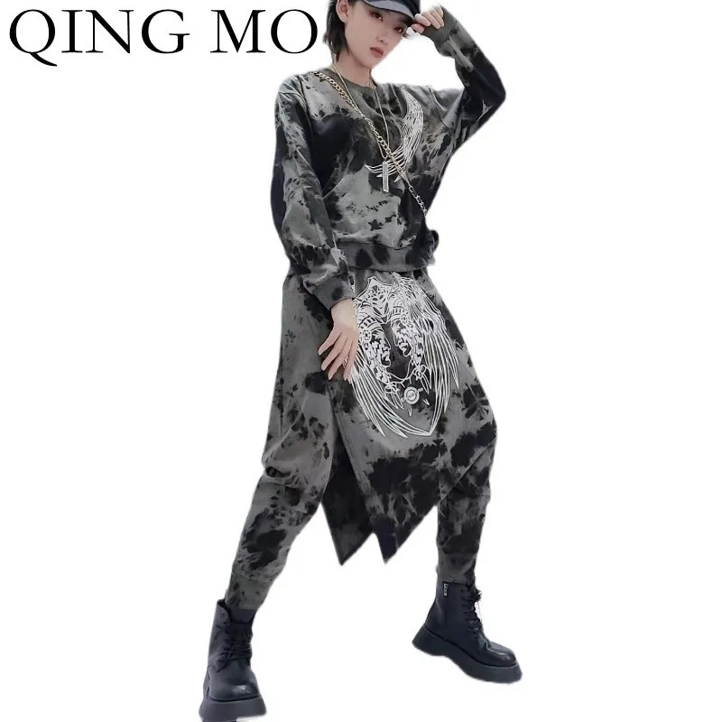 QING MO 2021 Autumn Fashion Personality Tie Dye Loose Sets Women Pullover Sweater + Harem Pants Two Piece Sets ZWL935
QING MO 2021 Autumn Fashion Personality Tie Dye Loose Sets Women Pullover Sweater + Harem Pants Two Piece Sets ZWL935