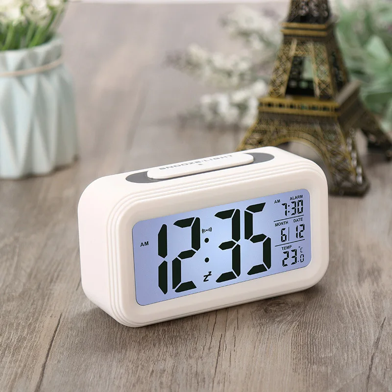 Wake Up LED Backlight Display Digital Alarm Clock Electronic Snooze Data Calendar Home Office Travel Desktop Decor Smart Clocks 
Wake Up LED Backlight Display Digital Alarm Clock Electronic Snooze Data Calendar Home Office Travel Desktop Decor Smart Clocks