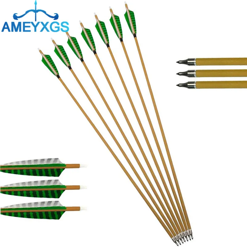 

6/12Pcs 30" Archery Carbon Arrows Spine 500 OD 7.6mm with 5" Turkey Feathers for Outdoor Hunting Training Shooting Accessories
