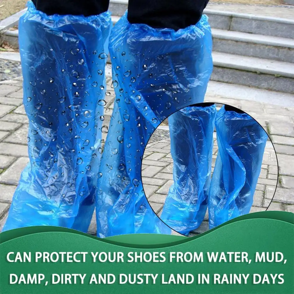 Disposable Shoe Covers Blue Rain Shoes and Boots Cover Plastic Long Shoe Cover Clear Waterproof Anti-Slip Overshoe
Disposable Shoe Covers Blue Rain Shoes and Boots Cover Plastic Long Shoe Cover Clear Waterproof Anti-Slip Overshoe