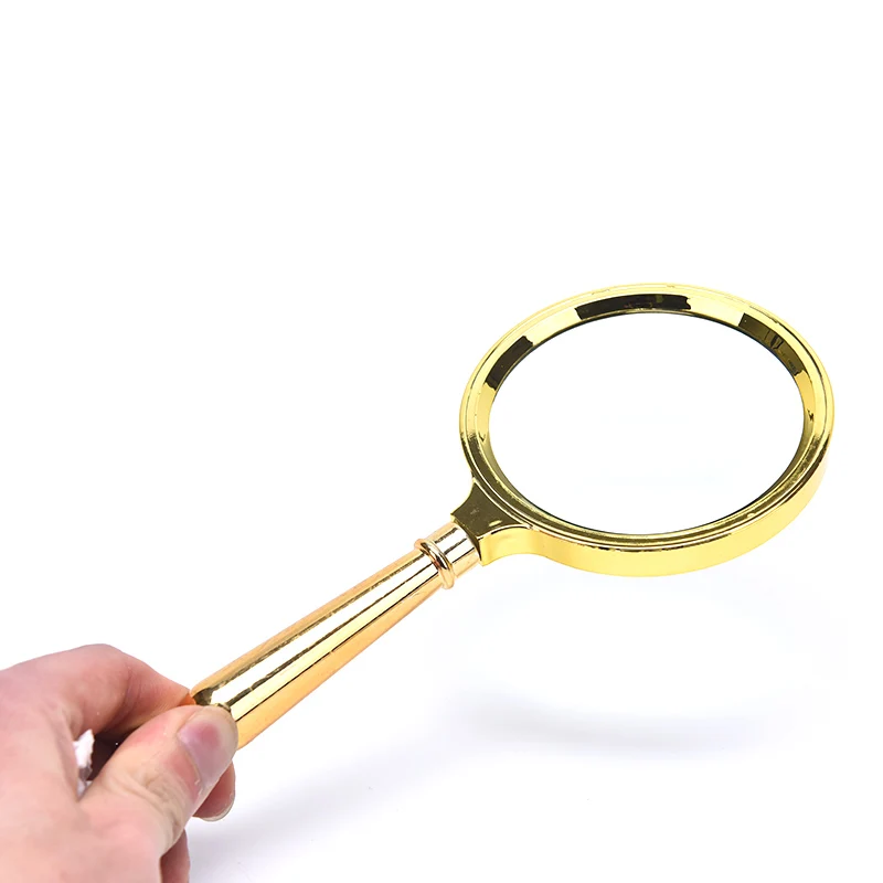 Gold Magnifier 60-90mm Hand Held 10X Magnifying Loupe Reading Glass Lens Exquisite Workmanship ForJewelry Newspaper Reading 
Gold Magnifier 60-90mm Hand Held 10X Magnifying Loupe Reading Glass Lens Exquisite Workmanship ForJewelry Newspaper Reading