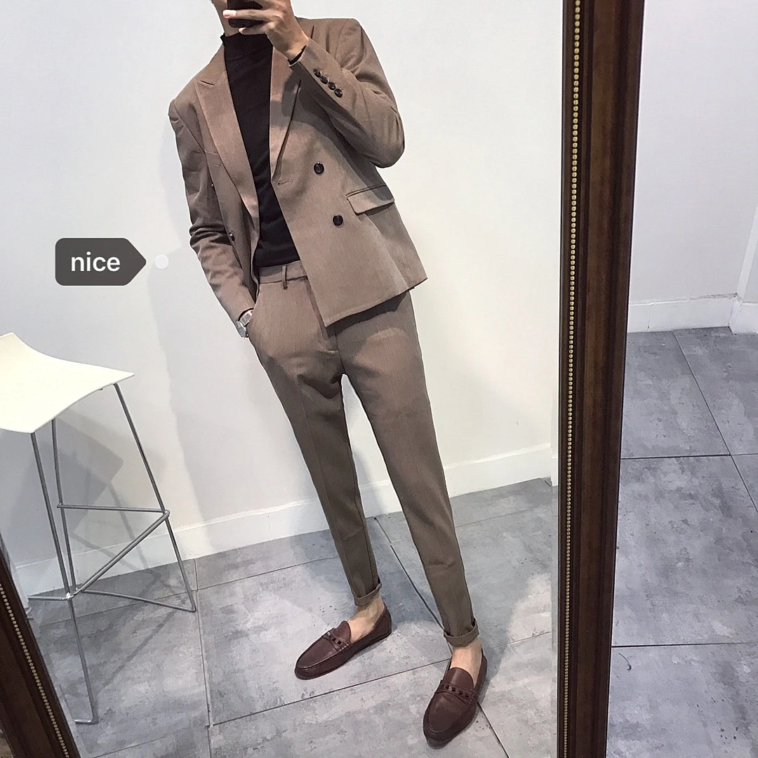 Korean Style Men Suits Long Sleeve Fashion Business Formal Autumn Cardigan Office Men Suits Blazer Femme Men's Clothing DB60XF
Korean Style Men Suits Long Sleeve Fashion Business Formal Autumn Cardigan Office Men Suits Blazer Femme Men's Clothing DB60XF