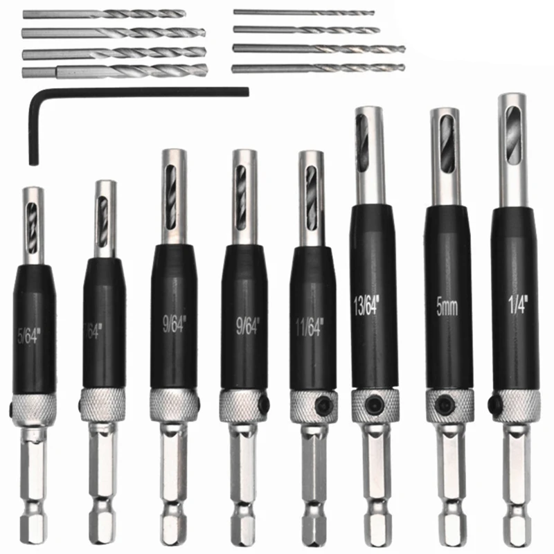 8/16pcs Self Centering Hinge Drill Bits with Hex Key Set Hole Puncher Guide Door
8/16pcs Self Centering Hinge Drill Bits with Hex Key Set Hole Puncher Guide Door