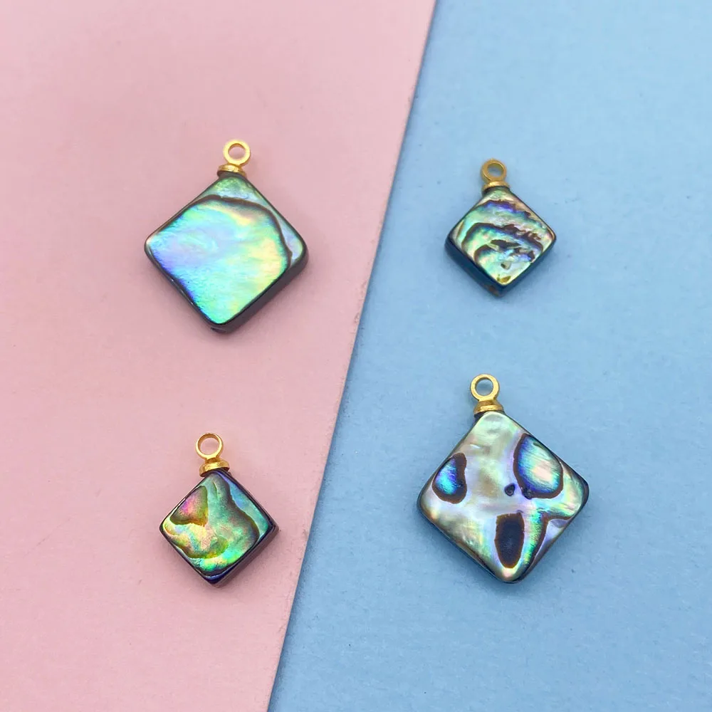 Natural Shell Charm Pendant Abalone Mother of Pearl Diagonal Square Crafts DIY Exquisite Jewelry Making Necklace Accessories
Natural Shell Charm Pendant Abalone Mother of Pearl Diagonal Square Crafts DIY Exquisite Jewelry Making Necklace Accessories