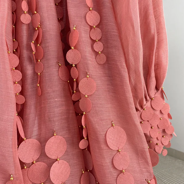 Women Concert Disc Mini Dress 2021 New Autumn Long Sleeve Keyhole cut outs Linen and Cotton Hollow Out Sexy Pink Dress For Party
Women Concert Disc Mini Dress 2021 New Autumn Long Sleeve Keyhole cut outs Linen and Cotton Hollow Out Sexy Pink Dress For Party