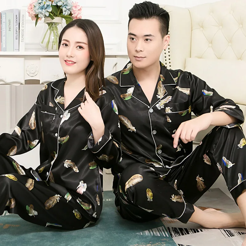 Couple Pajamas Set Spring Silk Cartoon Bear Long Sleeve Men And Women Pyjamas Lovers Homewear Sleepwear Suit
Couple Pajamas Set Spring Silk Cartoon Bear Long Sleeve Men And Women Pyjamas Lovers Homewear Sleepwear Suit
