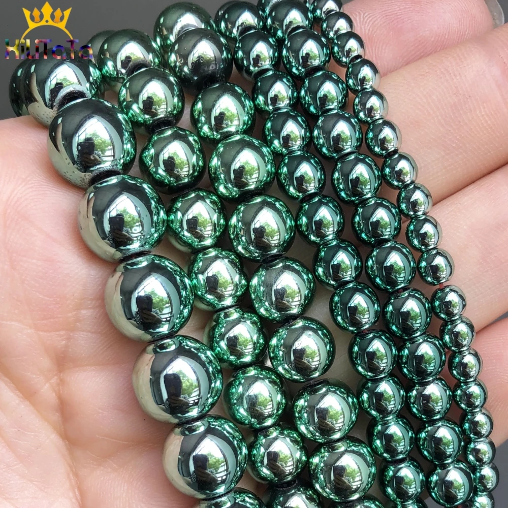 Green Plated Hematite Round Beads Natural Loose Stone Beads For Jewelry DIY Making Bracelet Accessories 15''Inches 3 4 6 8 10mm
Green Plated Hematite Round Beads Natural Loose Stone Beads For Jewelry DIY Making Bracelet Accessories 15''Inches 3 4 6 8 10mm