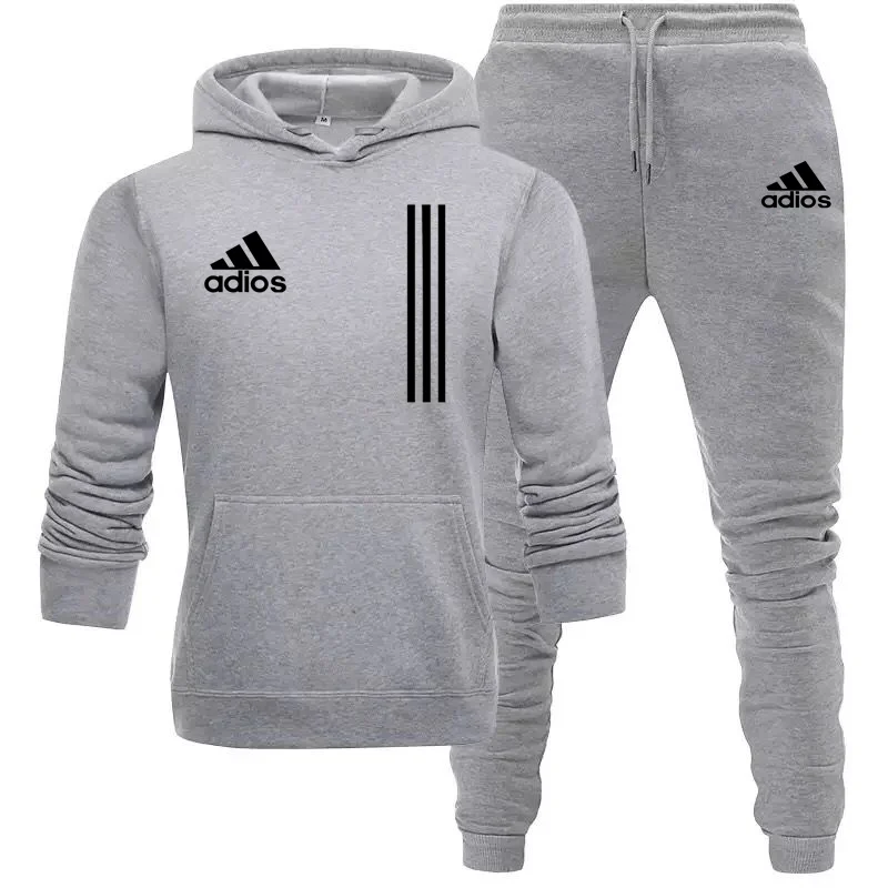 New Adios Men's Autumn Winter Sets Zipper Hoodie+Pants Pieces Casual Tracksuit Male Sportswear Gym Brand Clothing Sweat Suit
New Adios Men's Autumn Winter Sets Zipper Hoodie+Pants Pieces Casual Tracksuit Male Sportswear Gym Brand Clothing Sweat Suit