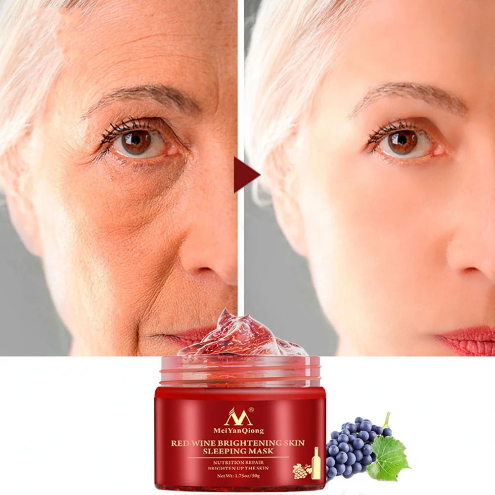 1 Pcs Red Wine Essence Sleeping Facial Mask Nutrition Repair Brighten up the skin Nourishing Brighten Mask Face Beauty
1 Pcs Red Wine Essence Sleeping Facial Mask Nutrition Repair Brighten up the skin Nourishing Brighten Mask Face Beauty