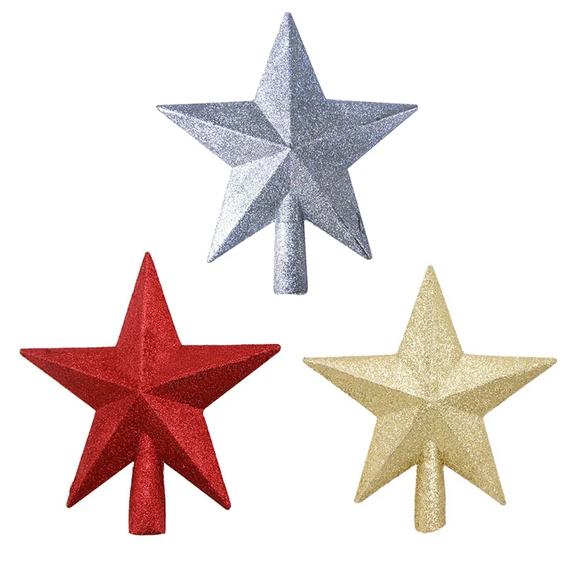 Glittering Star Christmas Tree Topper Shatter-Resistant Plastic Festive Decor Ornament Gift
Glittering Star Christmas Tree Topper Shatter-Resistant Plastic Festive Decor Ornament Gift