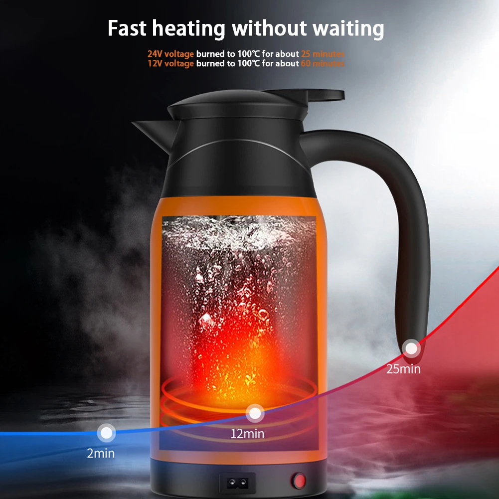 1000ML Car Electric Kettle Stainless Steel Car Heating Cup Coffee Mug Travel Water Milk Bottle for Camping Boat 12V/24V
1000ML Car Electric Kettle Stainless Steel Car Heating Cup Coffee Mug Travel Water Milk Bottle for Camping Boat 12V/24V