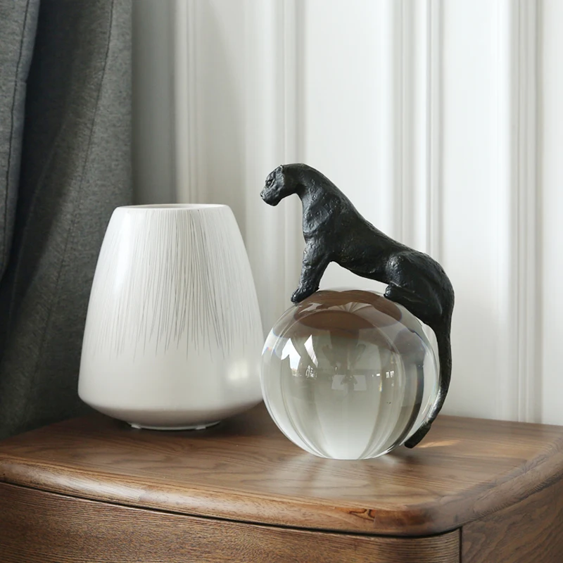 Nordic Leopard Sitting On A Crystal Ball Statue Decoration Home Wild Animal Ornament Home Accessories Creative Art Crafts Gift
Nordic Leopard Sitting On A Crystal Ball Statue Decoration Home Wild Animal Ornament Home Accessories Creative Art Crafts Gift