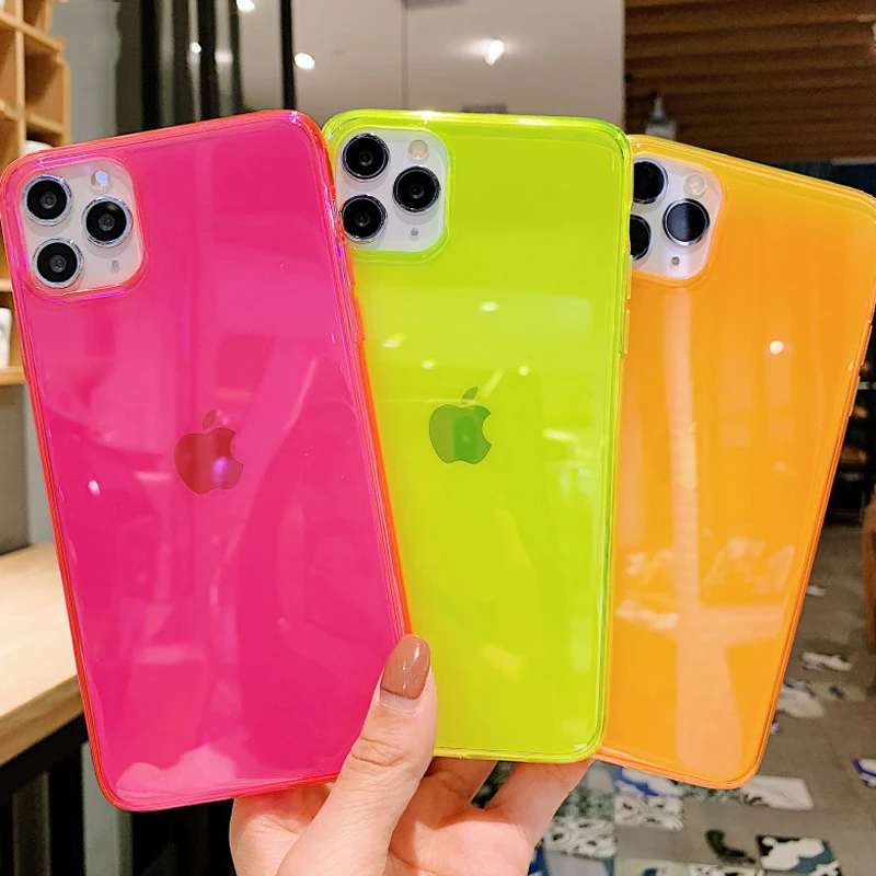 Transparent Phone Case For iPhone 12 11 Pro Max 12Pro XR X XS Max 7 8 Plus Soft Coque Solid Fluorescent Color Shell Back Cover
Transparent Phone Case For iPhone 12 11 Pro Max 12Pro XR X XS Max 7 8 Plus Soft Coque Solid Fluorescent Color Shell Back Cover