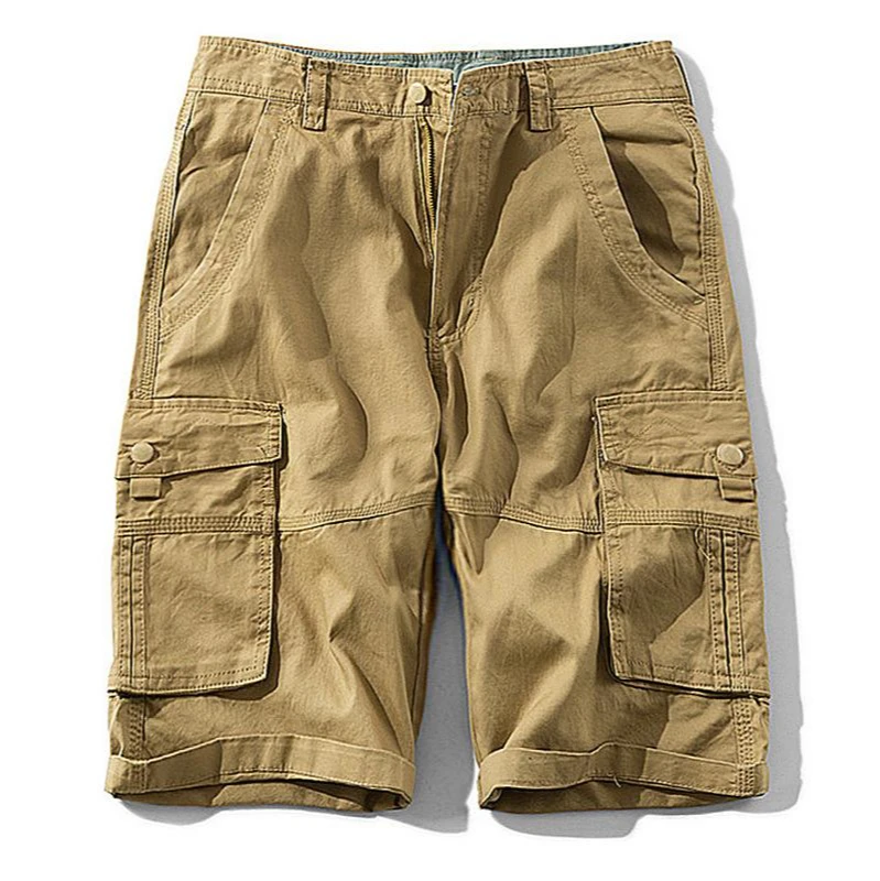 Summer men's casual shorts Slim solid color versatile multi-pocket cotton overalls for men
Summer men's casual shorts Slim solid color versatile multi-pocket cotton overalls for men