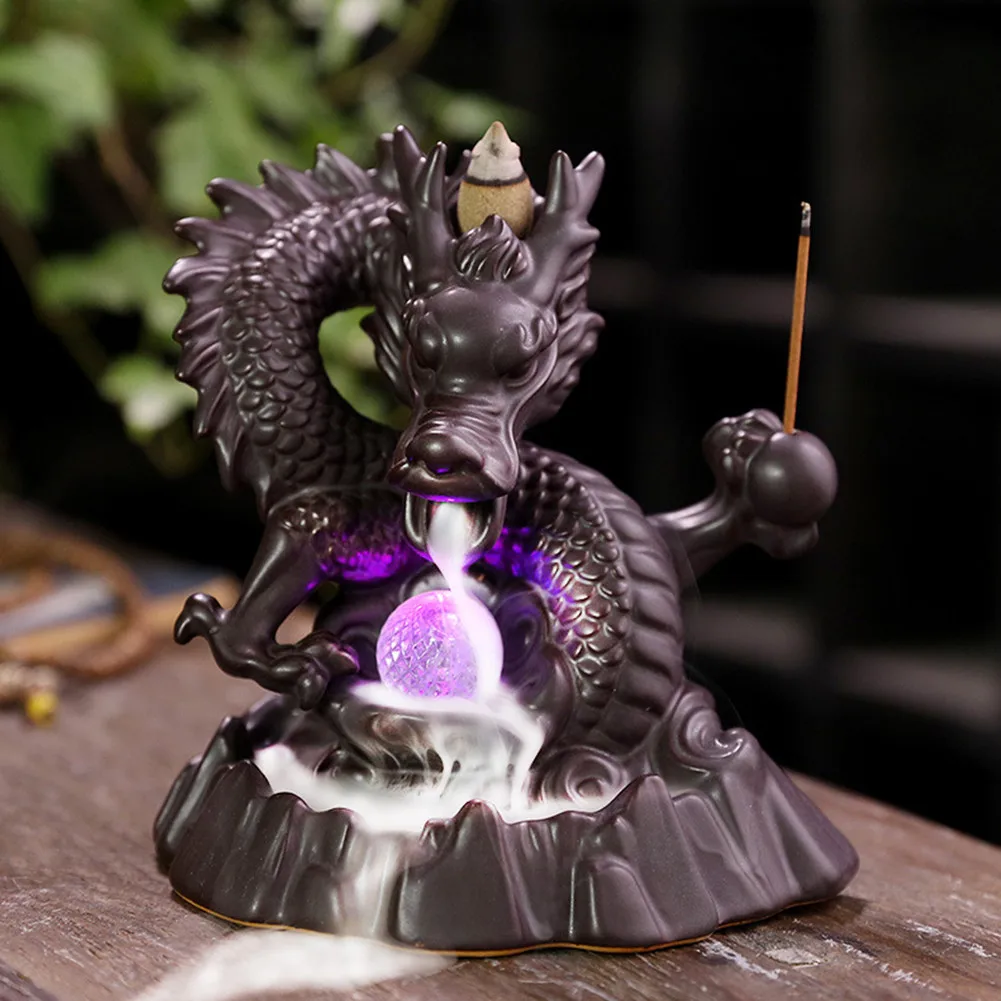 7-Color Smoke Incense Burner Handmade Ceramic Dragon Backflow Incense Burner Creative Smoke Waterfall Incense Holder Censer
7-Color Smoke Incense Burner Handmade Ceramic Dragon Backflow Incense Burner Creative Smoke Waterfall Incense Holder Censer