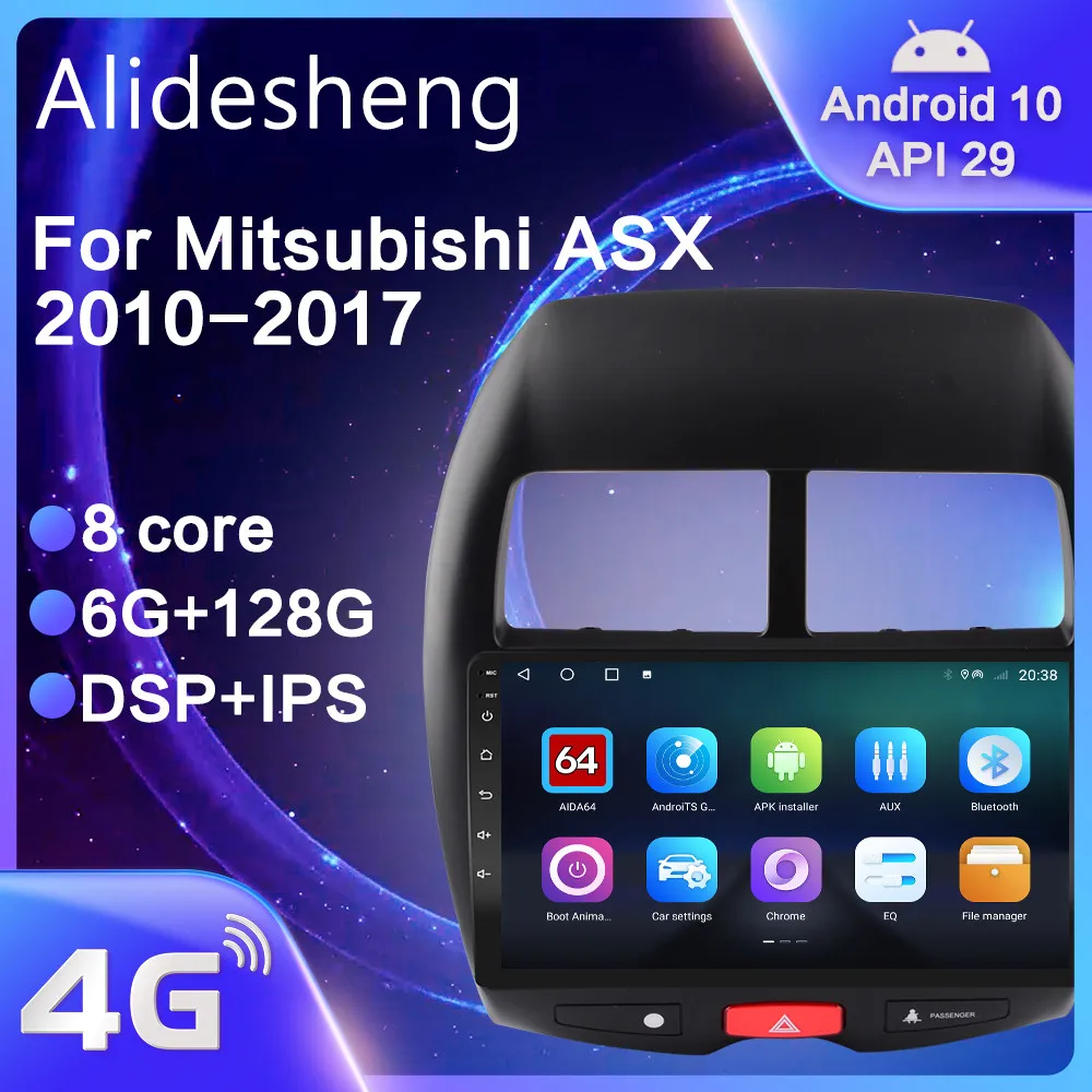 Фото Для Mitsubishi ASX 1 Peugeot 4008 CITROEN C4 2010 2011 2016 Android 10 0 DSP автомобильное радио навигация