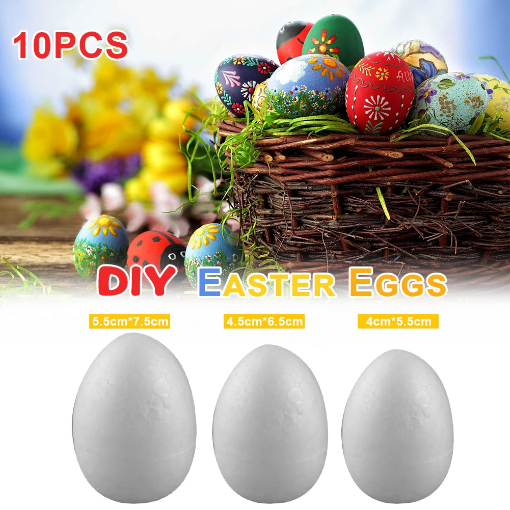 10pcs Easter Egg Foam Ball White for Spring Easter Christmas Holiday Crafts Making Handmade DIY Painting School Projects
10pcs Easter Egg Foam Ball White for Spring Easter Christmas Holiday Crafts Making Handmade DIY Painting School Projects