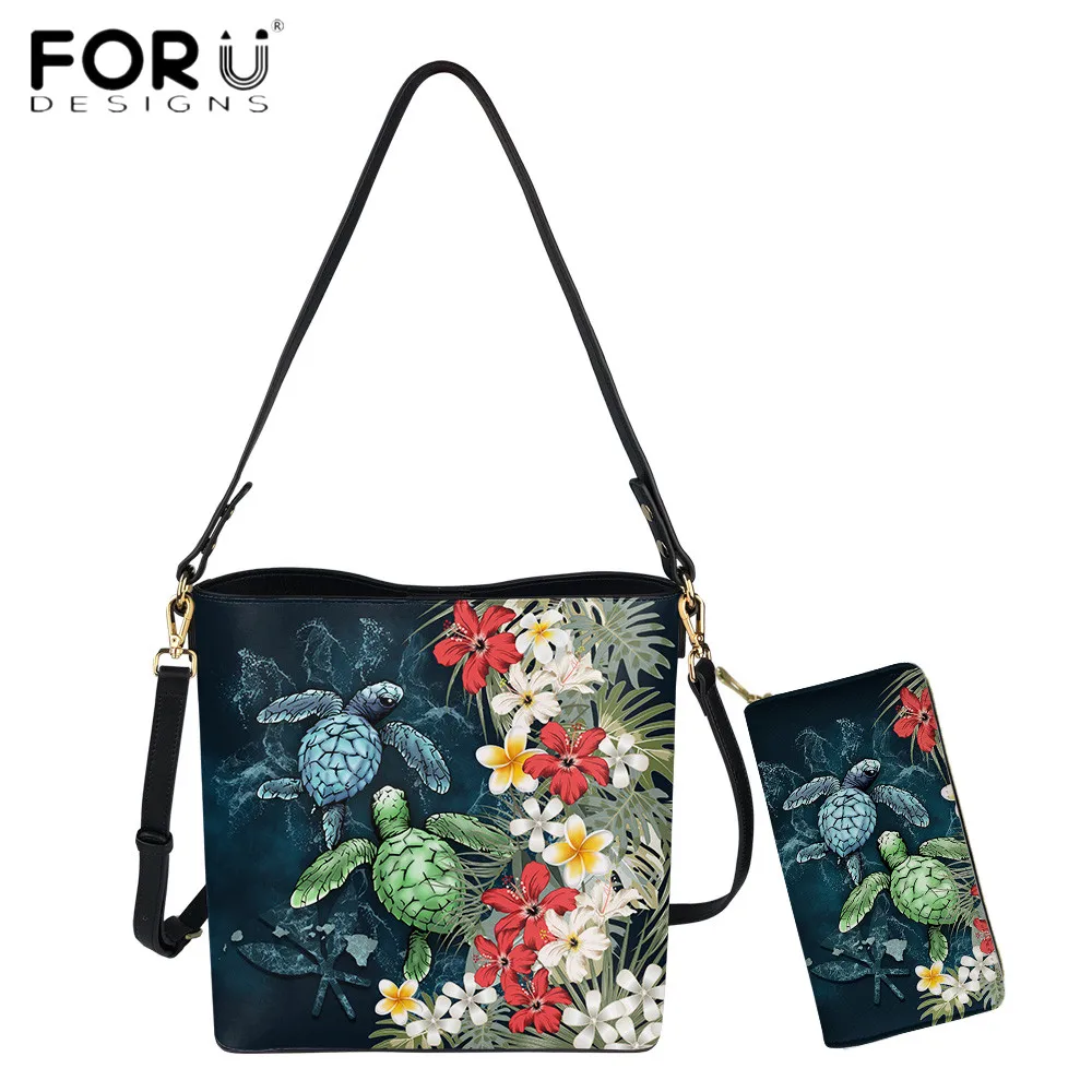 FORUDESIGNS/Лидер продаж, сумка-мешок для женщин, комплект из 2 предметов, Гавайская Морская Черепаха, гибискус, цветочный принт, дамская сумочка ч...
FORUDESIGNS/Лидер продаж, сумка-мешок для женщин, комплект из 2 предметов, Гавайская Морская Черепаха, гибискус, цветочный принт, дамская сумочка ч...