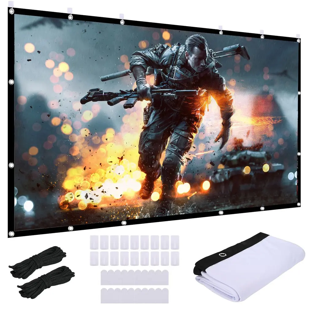 120 Inch Video Projection Screen Washable Projector Screen Foldable Anti-Wrinkle Projector Movie Screen For Home Theater 
120 Inch Video Projection Screen Washable Projector Screen Foldable Anti-Wrinkle Projector Movie Screen For Home Theater