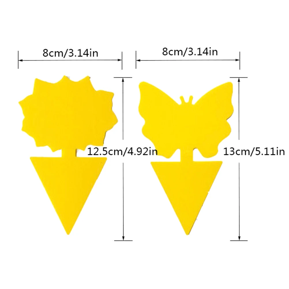 10pcs Yellow Butterfly Shaped Insect Pest Control Garden Strong Glue Plant Sticky Traps For Aphids Fruit Fly Fungus Gnats 
10pcs Yellow Butterfly Shaped Insect Pest Control Garden Strong Glue Plant Sticky Traps For Aphids Fruit Fly Fungus Gnats