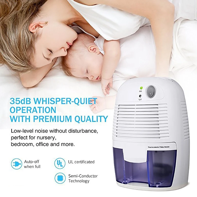 Dehumidifier Household 500Ml Mini Semiconductor Dehumidifier Wardrobe Moisture-Proof Dehumidifier(US Plug)
Dehumidifier Household 500Ml Mini Semiconductor Dehumidifier Wardrobe Moisture-Proof Dehumidifier(US Plug)