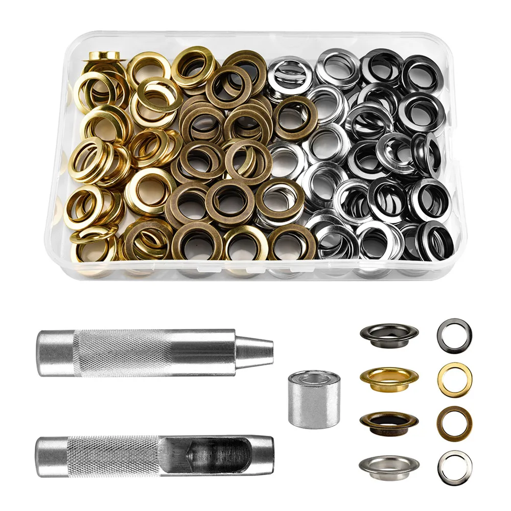 14mm Grommet Eyelets Washers Eyelet Pliers Set 120 Pieces Grommet Tool Kit for Tarpaulin Leather Bags Paper Fabric
14mm Grommet Eyelets Washers Eyelet Pliers Set 120 Pieces Grommet Tool Kit for Tarpaulin Leather Bags Paper Fabric