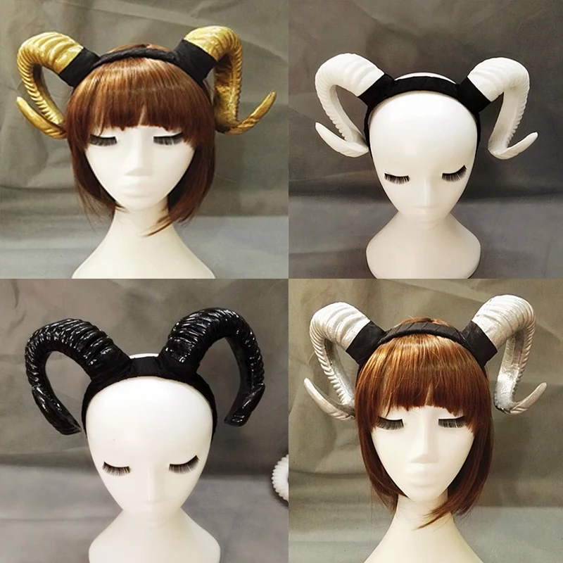 HOT! Gothic Devil Lolita Sheep Horn Headband Hairband Hair Clip Accessory Cosplay Halloween purim carnival Headwear Photo Props
HOT! Gothic Devil Lolita Sheep Horn Headband Hairband Hair Clip Accessory Cosplay Halloween purim carnival Headwear Photo Props